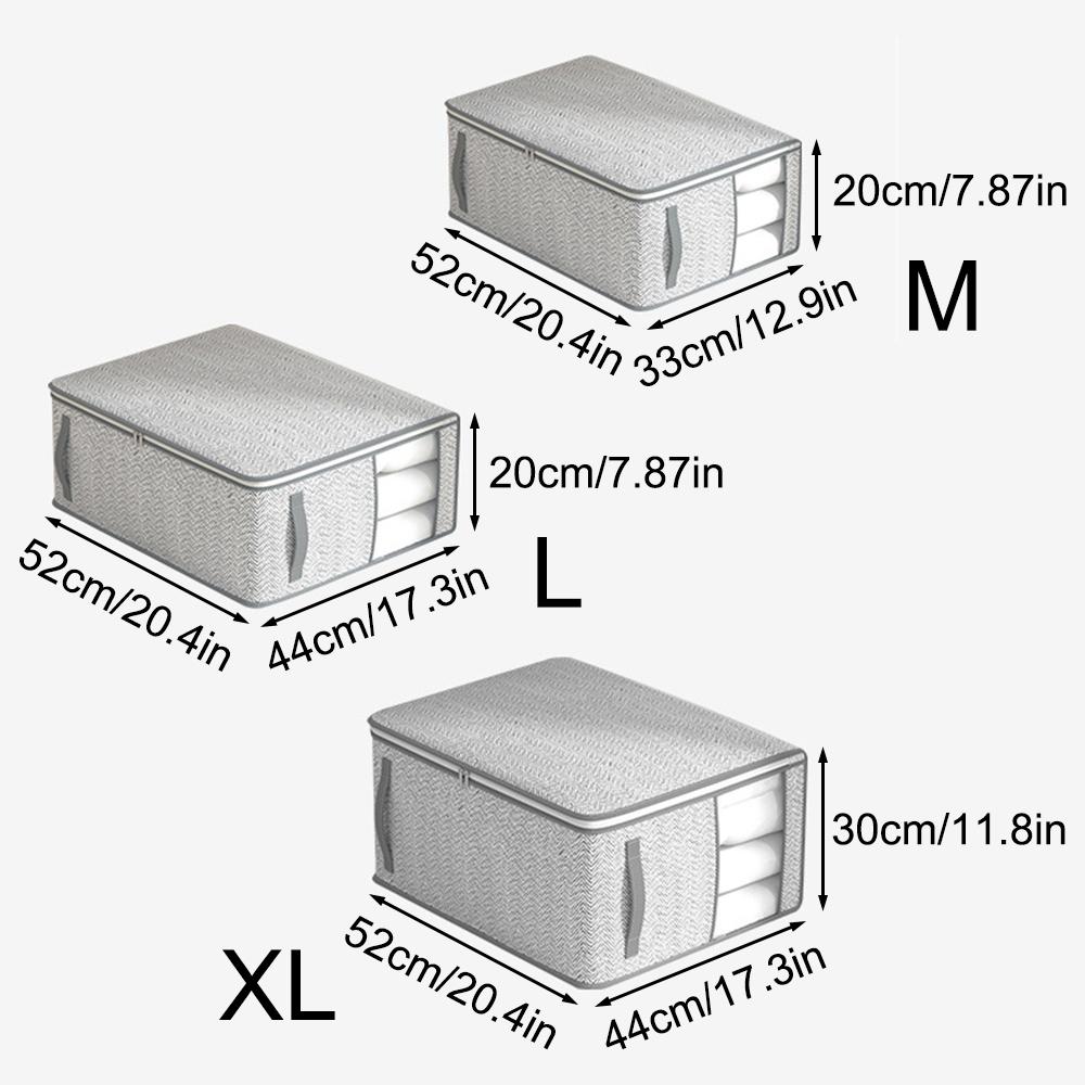 Grå klesoppbevaringspose, Dyneoppbevaringspose, Klessorteringspose for garderobe, Med vindu Oppbevaringspose Vanntett oppbevaringspose
