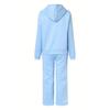 Women's Set Autumn and Winter Casual Sports Solid Color Loose Hooded Sweatshirt Jogging Pants Two-piece Set