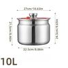 Leakproof Stainless Steel Kitchen Storage Jars Rustproof Large Capacity Airtight Containers for Dry Foods Grains Coffee