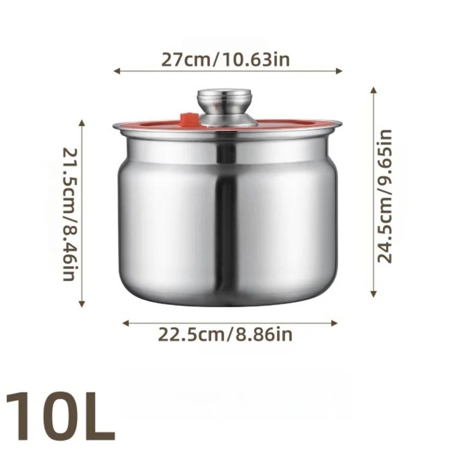Leakproof Stainless Steel Kitchen Storage Jars Rustproof Large Capacity Airtight Containers for Dry Foods Grains Coffee