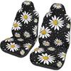 Floral Auto Seat Covers Cute Leaf Front Seat Protector Fit for Cars Sedan SUV Van Set of 2 Pcs, Sage Green Cloth Automotive Vehicle Seat Covers for