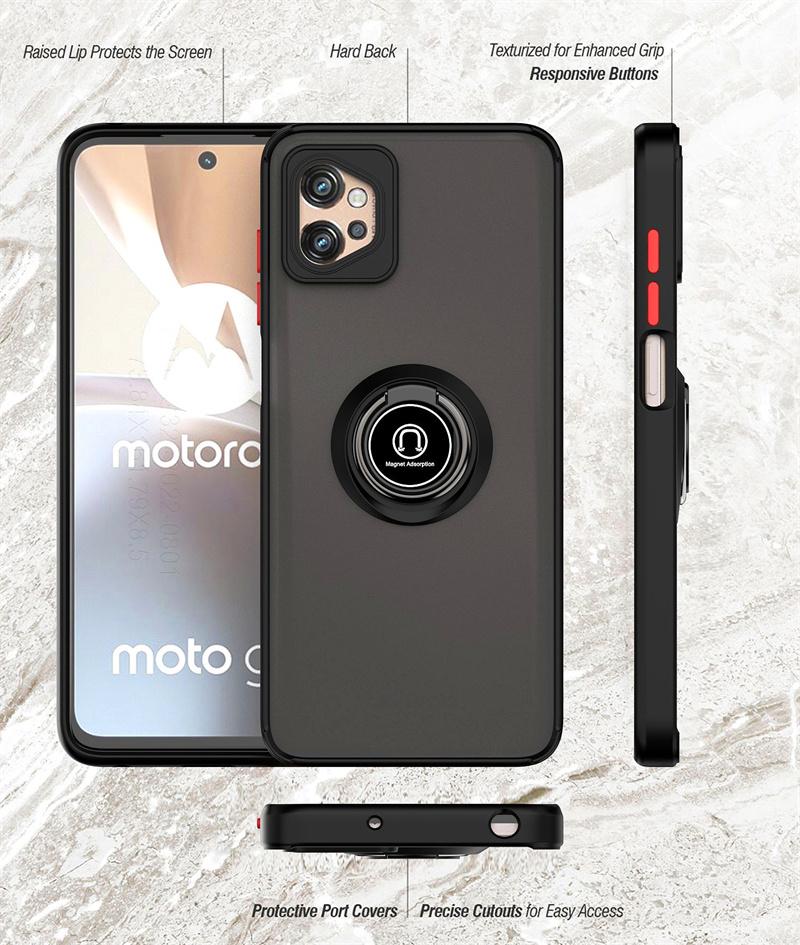 Shockproof Armor Case For Motorola Moto G14 G54 G84 G22 G32 G42 G52 G72 G13 G23 G53 E13 E22 E32 E20 E40 Magnet Ring Holder Cover