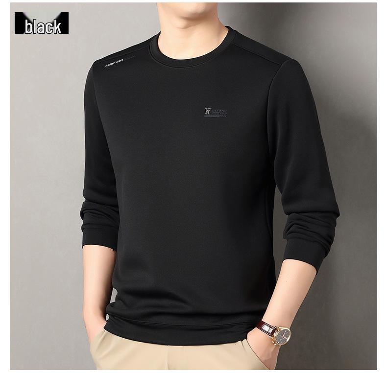 Men's Autumn/Winter Crew Neck Silk Fleece Sweatshirt