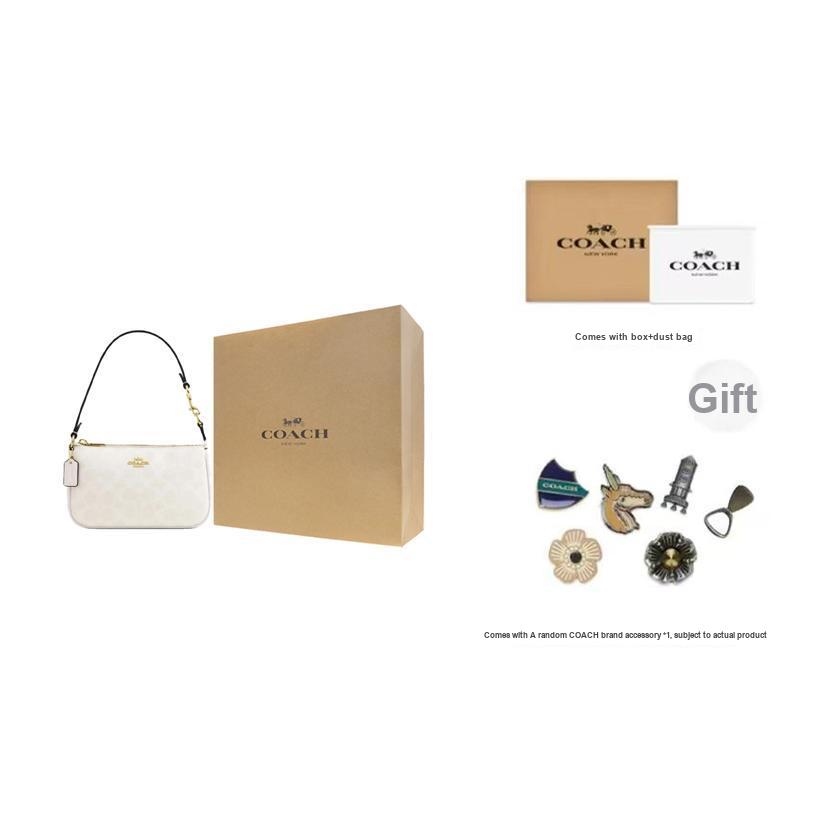 Coach Borsa a mano Nolita 19 con logo metallico e chiusura a zip in ecopelle Piccola Borsa da donna Bianca CW426-IMXU5
