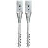 Day and Night - Day and Night Ground Spikes 2 Pcs Silver Galvanized Steel 10x10x57 Cm