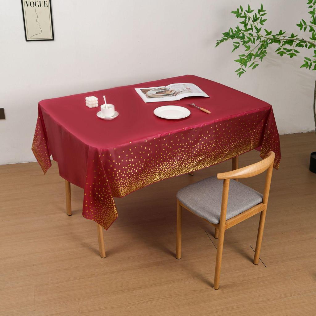Polka Dot Disposable PEVA Plastic Party Tablecloth
