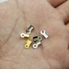 98pcs/Lot Cove Clasps Cord End Caps String Ribbon Leather Clip Tip Fold Crimp Bead Connectors For Jewelry Making DIY Supplies