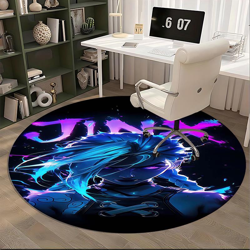 Jinx (League of Legends) Chair mat Round Rug Office carpet, Non slip, Suitable for Living Rooms, Bedrooms Decor 1205531a