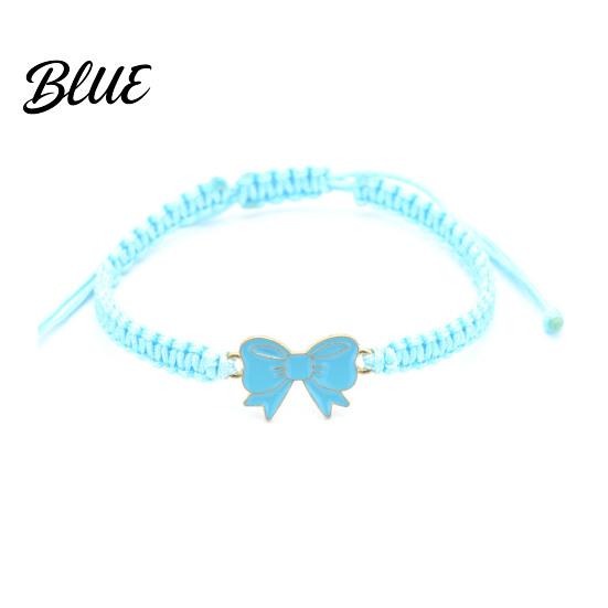Adjustable Friendship Bracelet Bow Braided String Rope Handmade Elegant Wristband