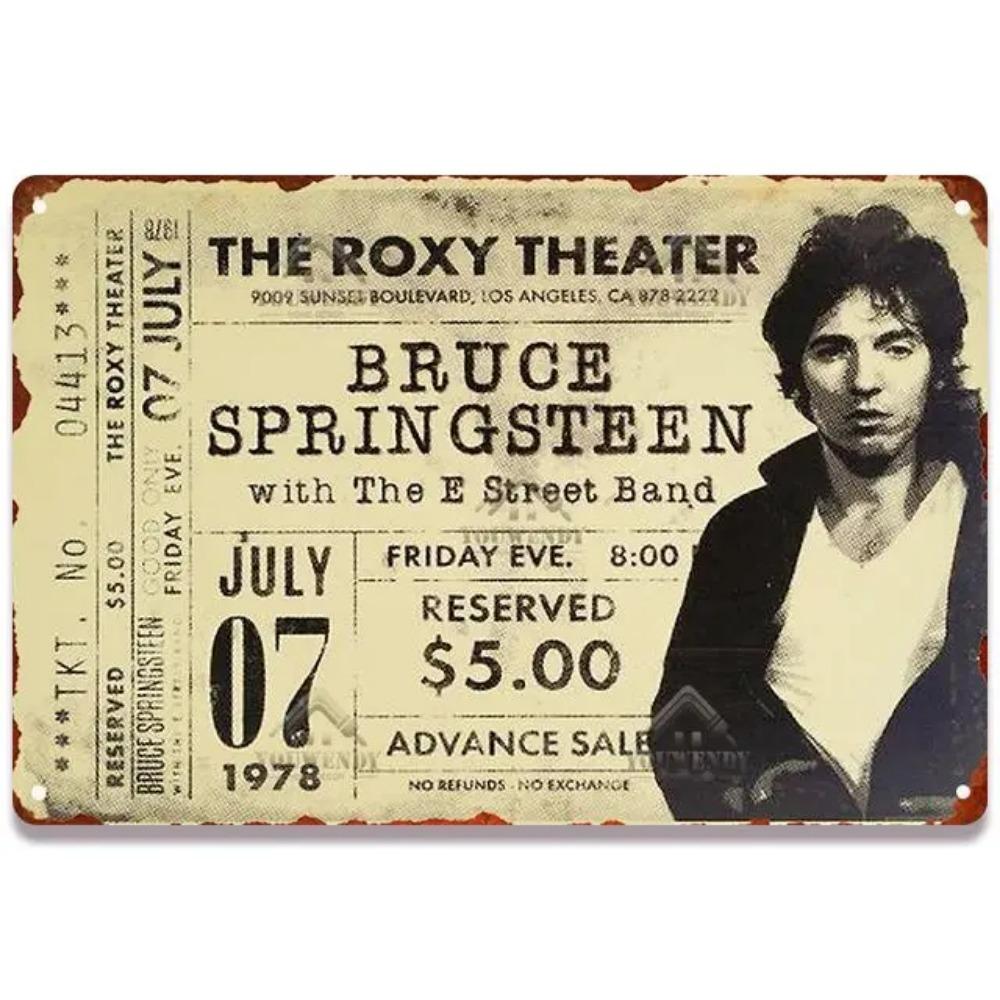 Vintage Rock Music Concert Metal Poster Sign - Art Painting Plaque - Ideal for Retro Pub Bar and Home Decoration