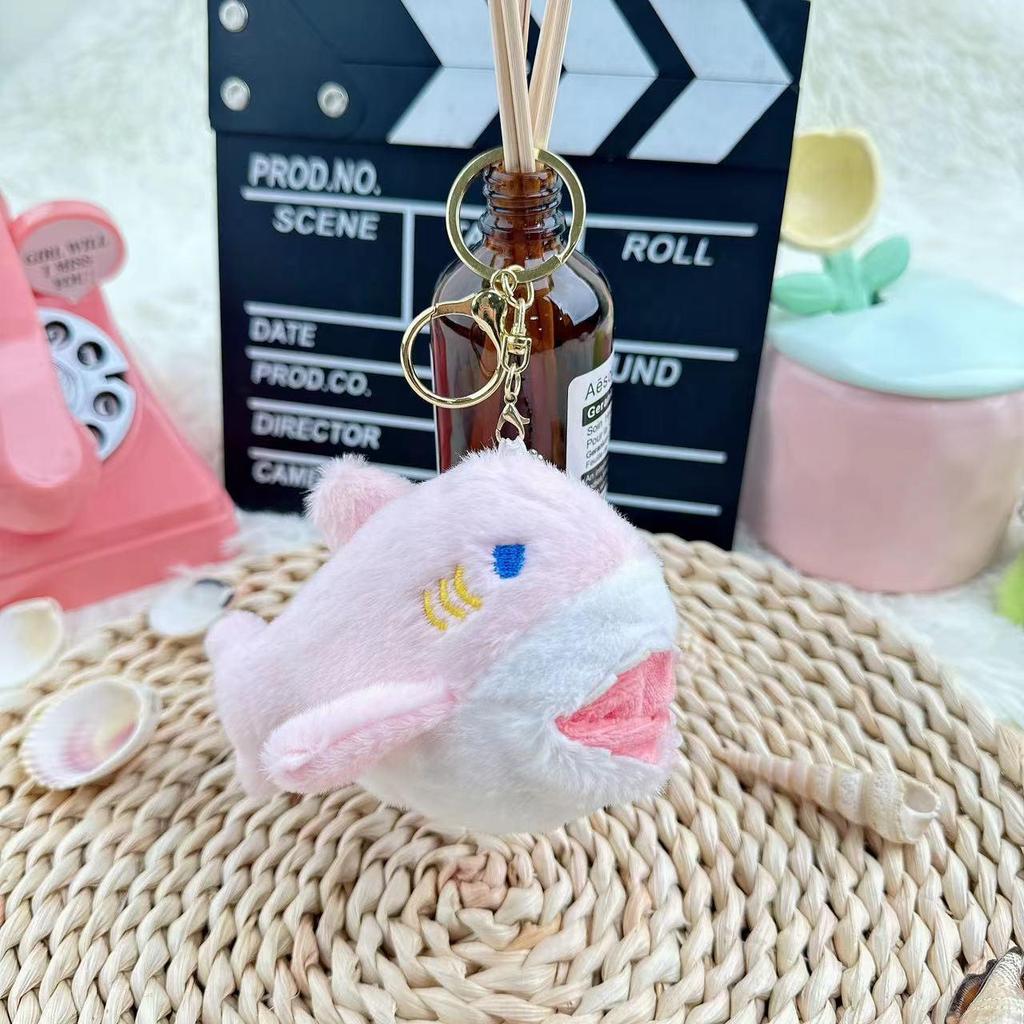 Cute Plush Shark Keychain: Biting Hand Stuffed Animal Charm