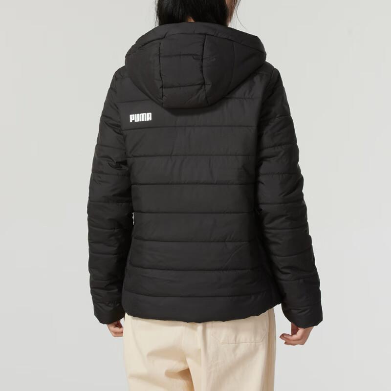 Puma Solid Color Windproof Warm Hooded Jacket Women Jackets Black 672279-01