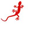 Gecko Reflective Safety Mark Cars Sticker PVC 3D Animal Decals Mark Night Driving Warning Strip Light Reflect Window Sticker