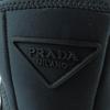 Pristine PRADA Monolith Re-Nylon Triangle Logo Gabardine Boots Black 36.5 2UE029 Used