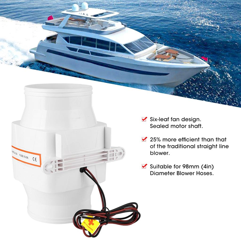24V 4inches In Line Bilge DC Blower Strong Engine - View #11