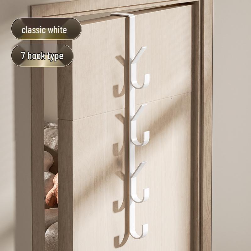 Carbon Steel Over-the-Door Coat and Bag Hook Rack