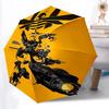 1pc Bumblebee Transformer Automatic Folding Umbrella - Compact 8-Rib Design, Durable Plastic & Iron, Daily Use Z1230050