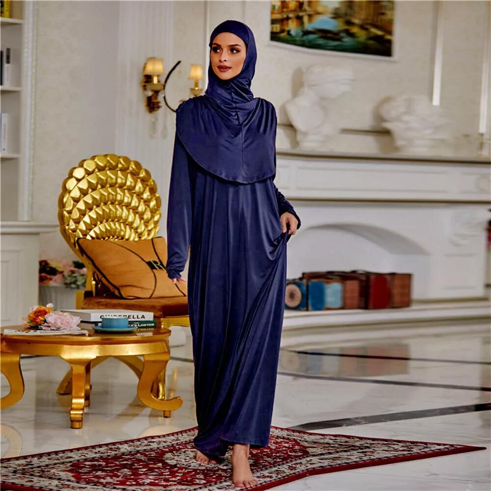 

Мусульманские женщины Абая Бурка Исламская накидка Химар Макси Платье Молитва Рамадан Халаты Free size