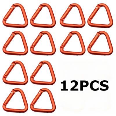 12PCS Aluminum Alloy Triangular Carabiner Buckles The Ultimate Tool for Professional Outdoor Enthusiasts Webbing/compass Hooks