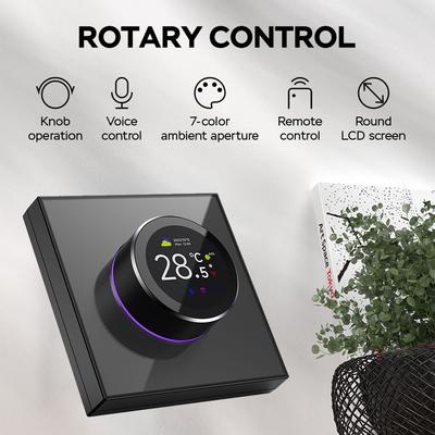 TUYA Smart Thermostat for House 1.32"" Screen WIFI Temperature Controller with 7 Ambient Lights for