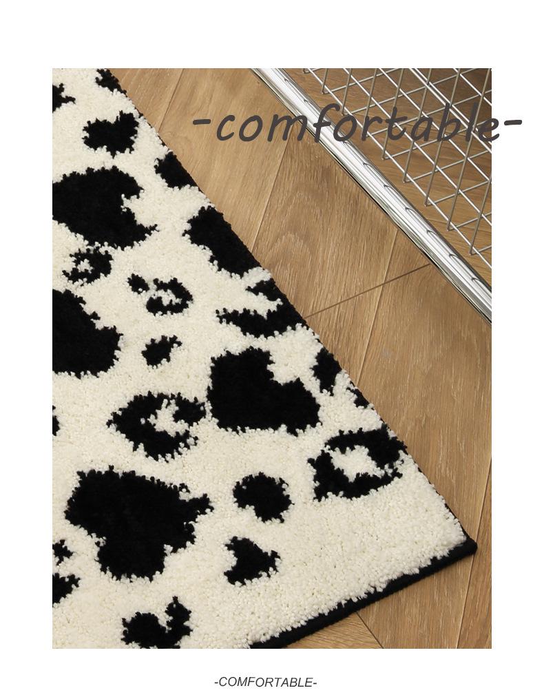 Non-Slip Water-Absorbent Flocked Bathroom Mat & Foot Pad for Entrance