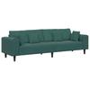 Dark Green Sofa 250 X 77 X 76 Cm Velvet