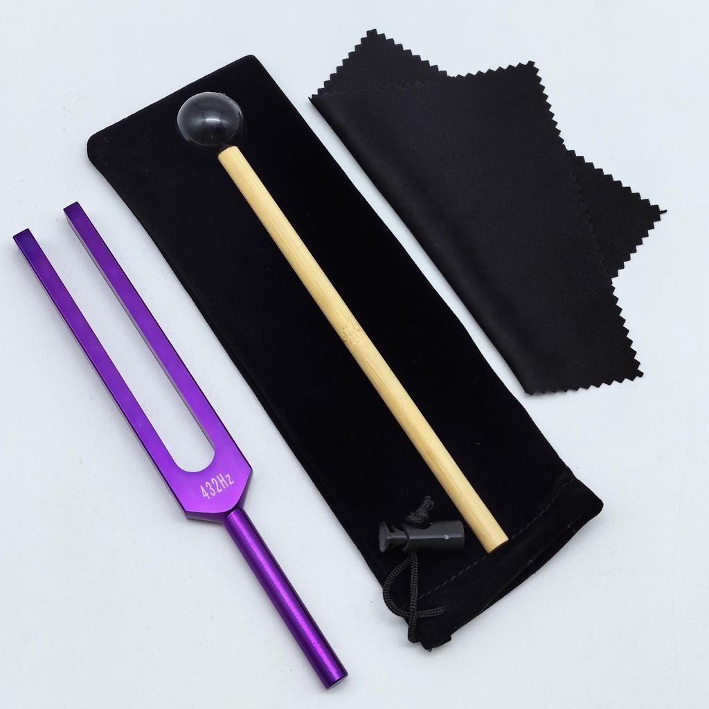 Gold 432HZ Aluminum Alloy Colored Tuning Fork with Triangle Shape.
