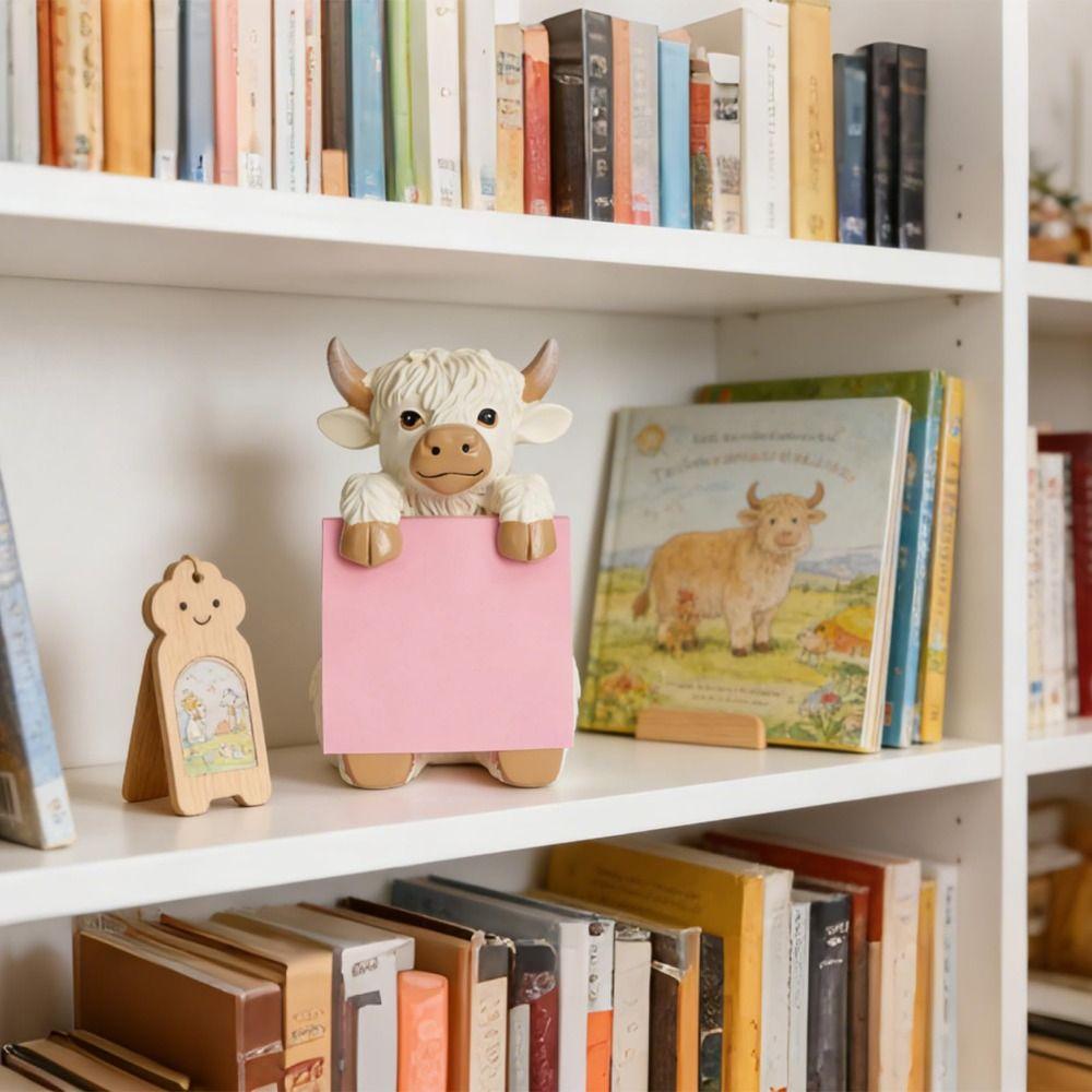 3x3 Inches Pop-up Sticky Note Dispenser Highland Cow Post-it Note Dispenser  for Workstation