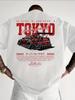 Stylish JDM Inspired Tee Featuring Widebody Car Graphic and Tokyo Bold Lettering 100 Cotton Unisexs Tshirt Summer Streetwear