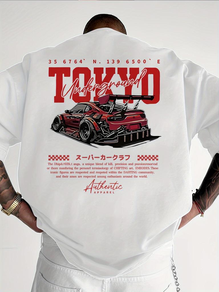 Stylish JDM Inspired Tee Featuring Widebody Car Graphic and Tokyo Bold Lettering 100 Cotton Unisexs Tshirt Summer Streetwear