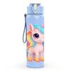 1PC Pastel Rainbow Unicorn 750ml Color Plastic Sports Water Bottle Leakproof Flip Straw Lid Suitable for Sports Office Home Use