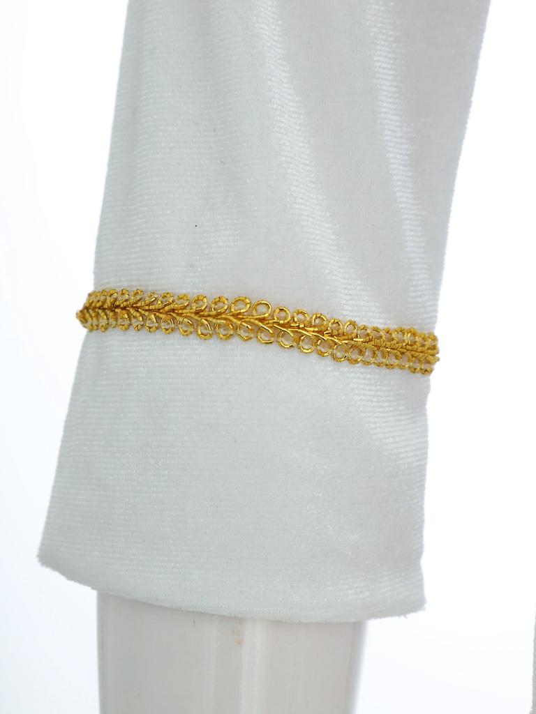 Baby Boys Prince Costume Gold Fringe Velvet Tailcoat Long Sleeve Royal Court Attire with Crown Head Accessory