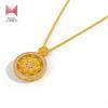 New Chinese Style Rhinestone Inlaid Moon Compass Pendant with Double-Layer Braided Rope for Autumn/Winter Sweaters