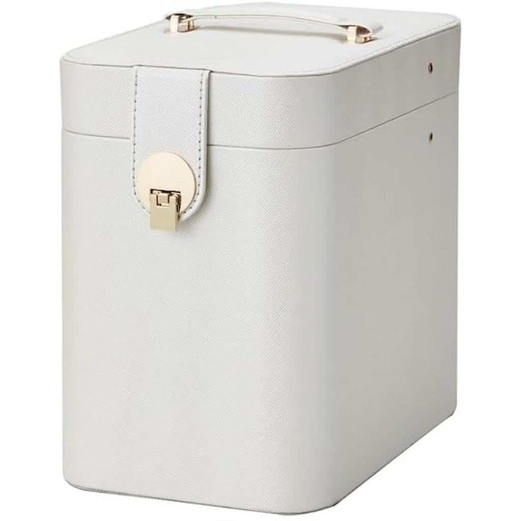 Nitori JW1219 NH04 Cosmetic Box with Mirror and 17cm Wide X 28cm Deep X Product 8131429 (NITORI) Case, Beige, 25.5cm High, Code