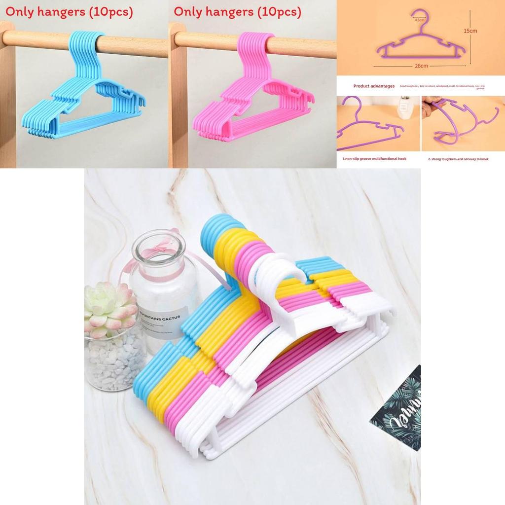 Plastic Wardrobe Hangers With Slot Design For Home Closet Use