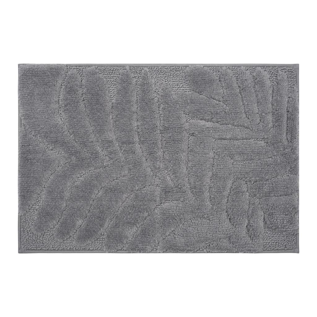 Cross-Border Leaf Flocked Bathroom Mat: High-Low Pile, Absorbent, Non-Slip, Quick-Drying Toilet Entrance Foot Pad.