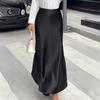 Kaikuo Resort Style High-end Solid Color Long Skirt for Women 2025 Autumn Winter