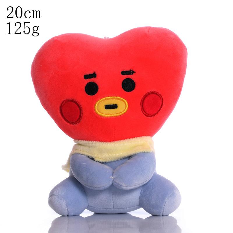 Hot  Animal Cartoons Baby Pendant Plush Keychain Toys Bangtan Boy Groups Peluches Cartoon Backpack Decoration Dolls Girls Gifts