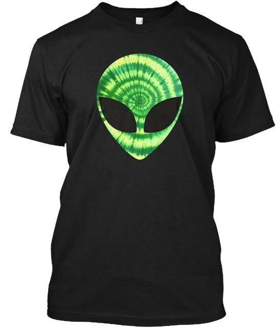 

Alien Head Tie Dye Glow Trippy Party Shi T shirt Made in the USA Size S to 5XL M