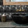10/20/30Pcs 3D Tile Stickers 24x30cm Chinese Ink Landscape Wall Decals - Waterproof PVC Self-Adhesive Wallpaper for Kitchen Bathroom - Multi Designs