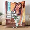 1 Manta Suave de Franela Grand Theft Auto con Estampado de Diseñador Una manta acogedora para todas las estaciones, perfecta para el sofá, la cama, la oficina