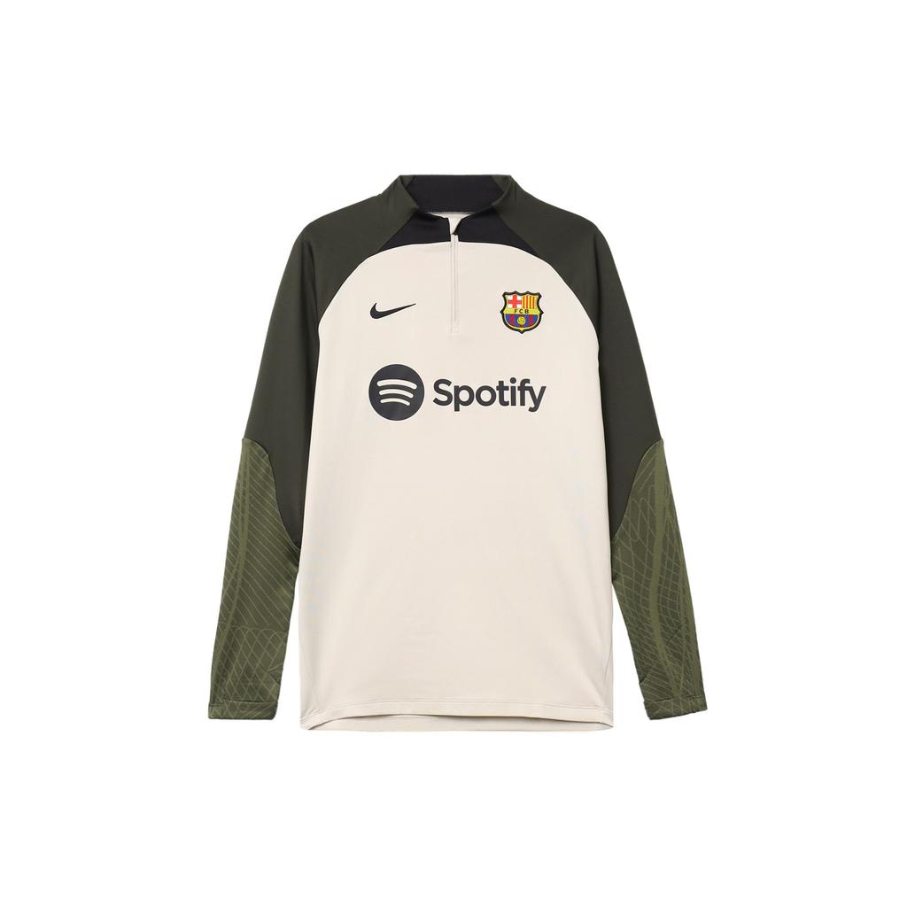 Nike Barcelona FC 23-24 Quick-Dry Half-Zip Training Sweatshirt Men Tops Teal-Green DX3102-222