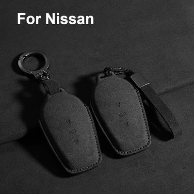 For Nissan N7 510 Air Pro Max 625 Pro Max Suede Car Key Case Cover Ker Protector Fob Keychain Auto Interior Accessories