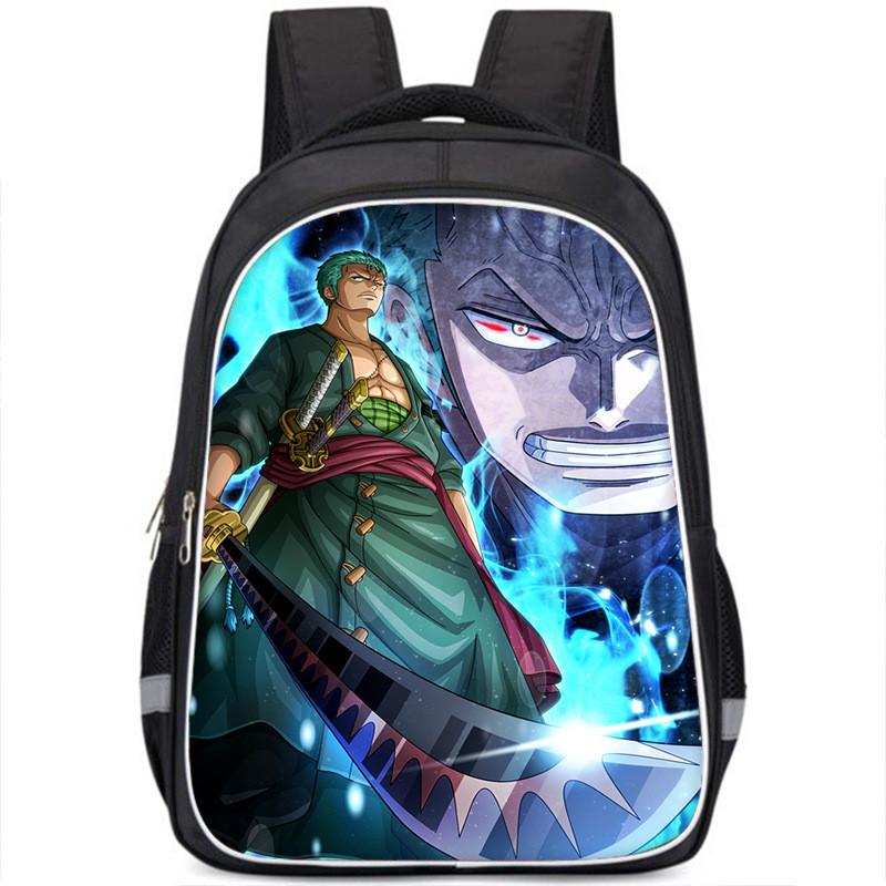 One Piece Luffy Backpack For Kids School Bag Durable Nylon Cartoon Design