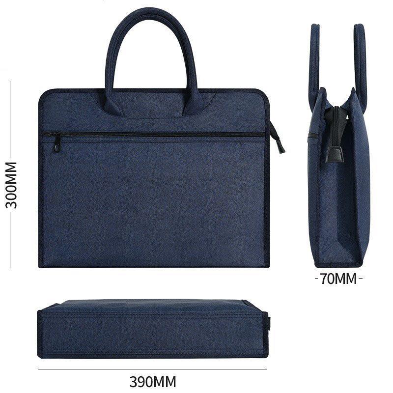 

1pcs File bag, tote bag, meeting card, commuting briefcase, men s blue water cup, storage file bag, large capacity