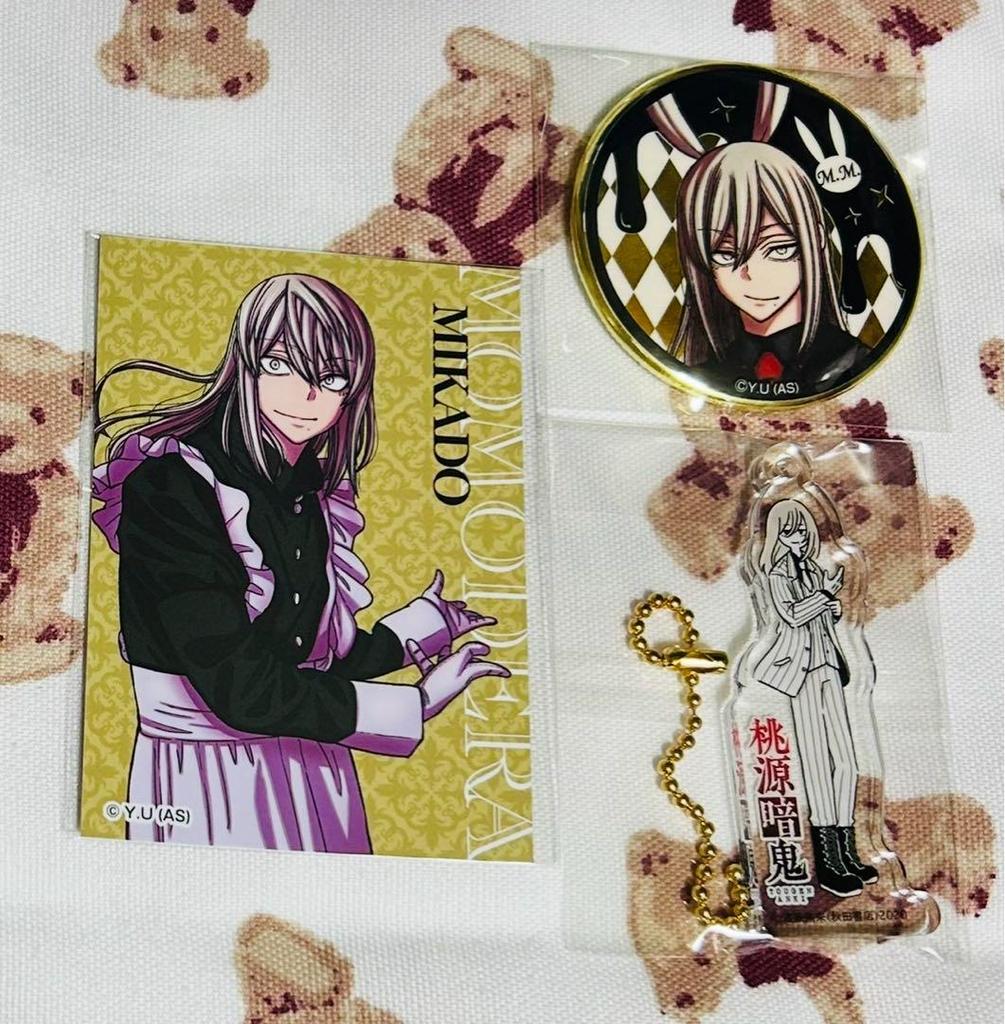 [USED] Togen Anki Yurusta Acrylic Keychain Bunny Maid Can Badge Bonus Momoji