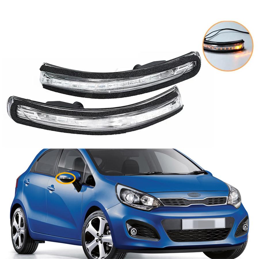 2x LED Side Mirror Turn Signal Light For 2012-2016 Kia Rio 876141W000 876241W000