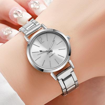 Vouwsluiting Kwarts Horloges Roestvrij Staal Band Horloge Hete Dames Polshorloge Dames