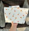 Clapoyis Large Capacity Square Makeup Pouch with a Cute Floral Print Women's