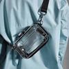 Summer Pvc Transparent Crossbody Bag For Women Solid Color Zipper Shoulder Female Bag Wide Straps Beach Bag